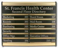 Directory signage from Austin Specialties and InPro